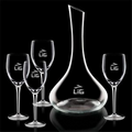25 Oz. Celina Crystalline Carafe w/ 4 Wine Glasses